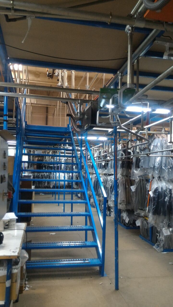 Railex System And Trolley Line Pick Module Garment Storage And