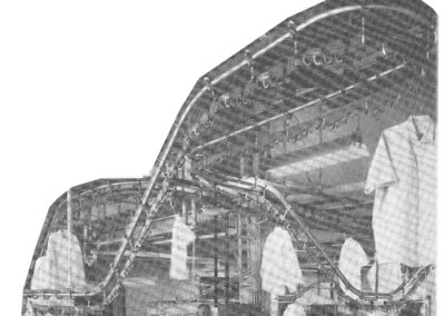Railex System 3000 Sortation Conveyor for Garments on Hangers 1960s 1