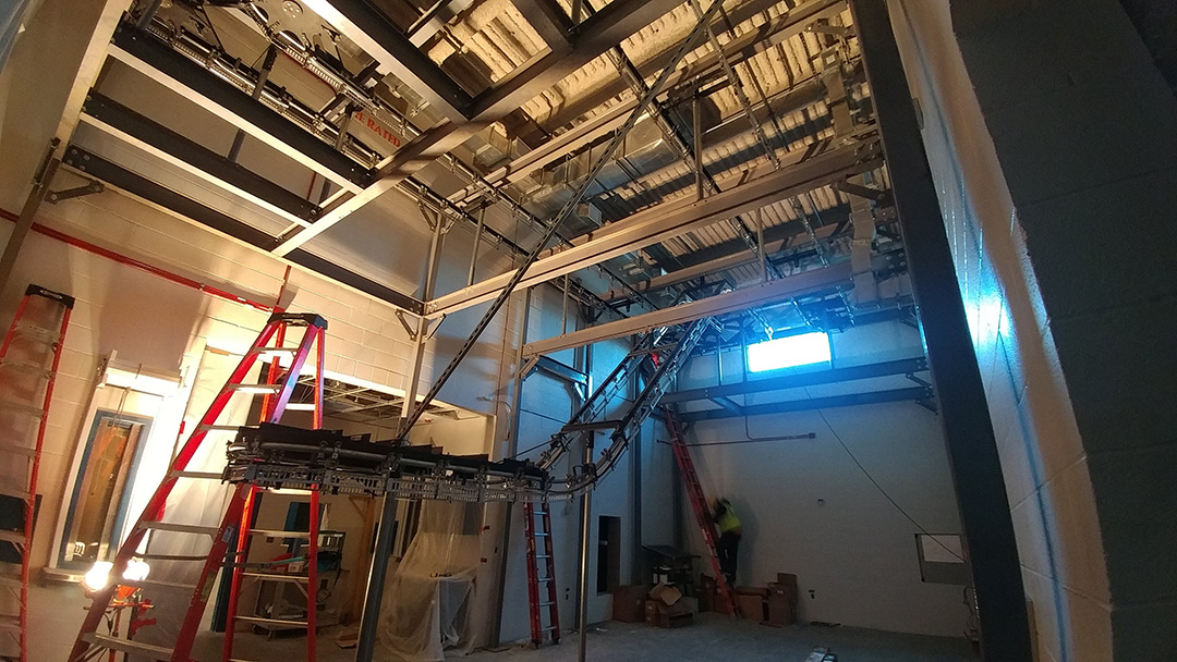 Railex System 771 Storage Conveyor in a Correctional Facility – Ceiling View