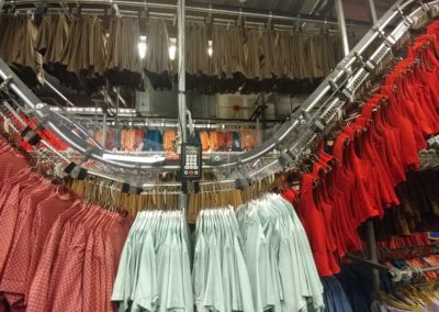 Railex System 781 Garment Conveyor Used for Uniform Storage