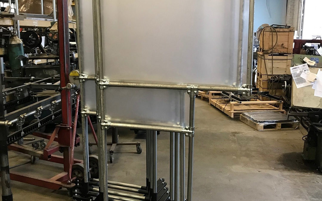 Cantilever Racks – Before protective film removed. Extra tall with added guard area 1.0