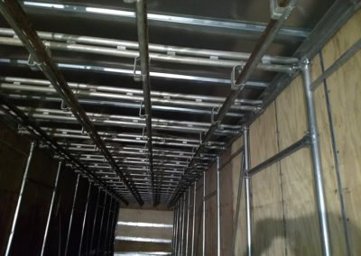 Railex System 200 Trolley Rail installed in a 52’ long tractor trailer. This system was installed more than a decade ago and we have supplied material for additional trolley systems recently.