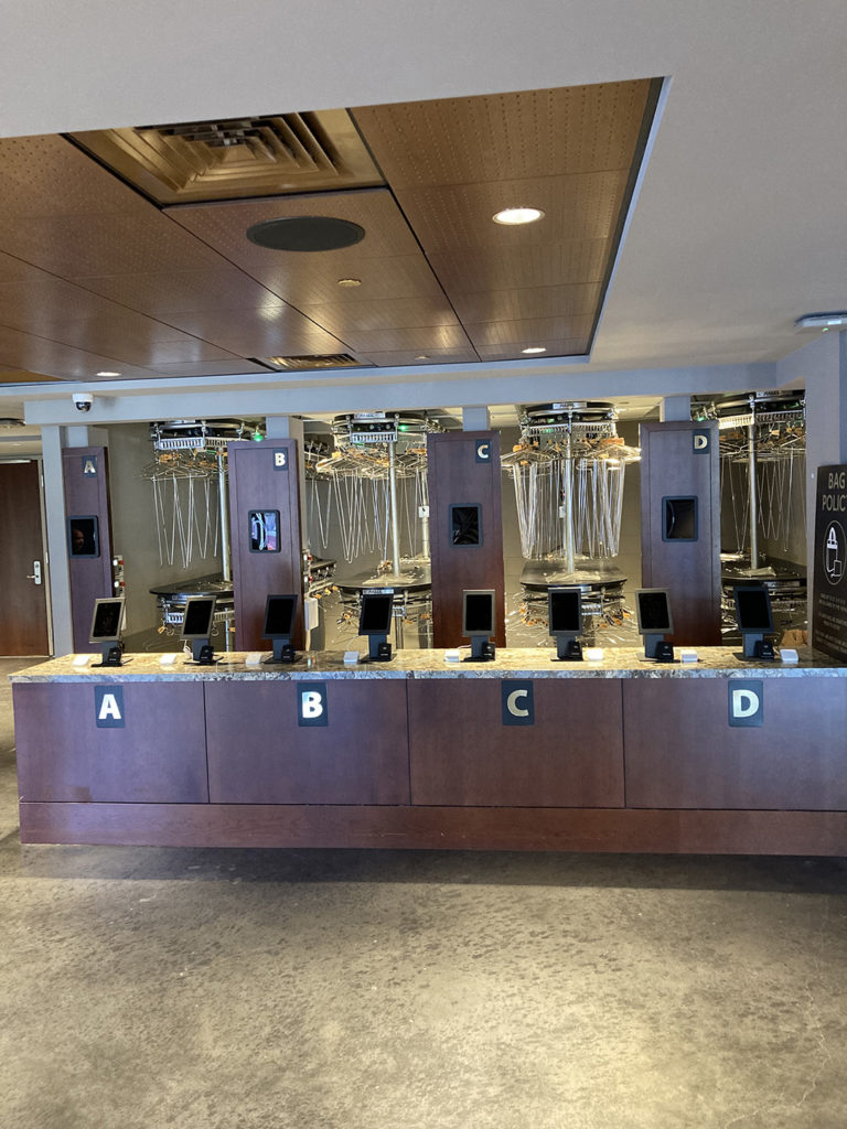 Coat Rack Test Railex System 1100 - 1250 Coat Check Systems - Railex Conveyor Corp.